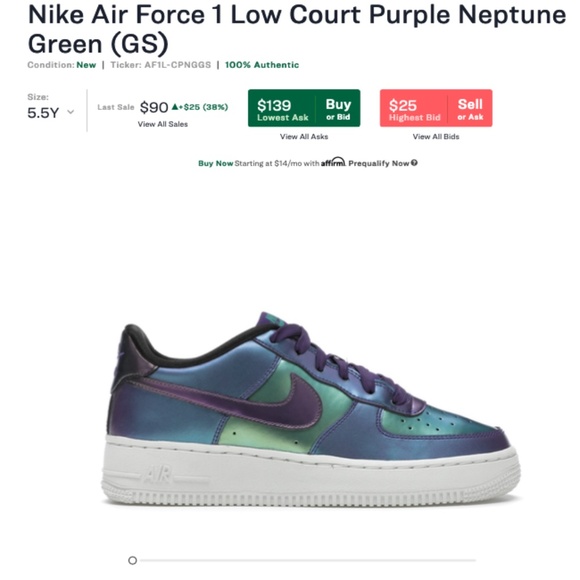 air force 1 court purple neptune green